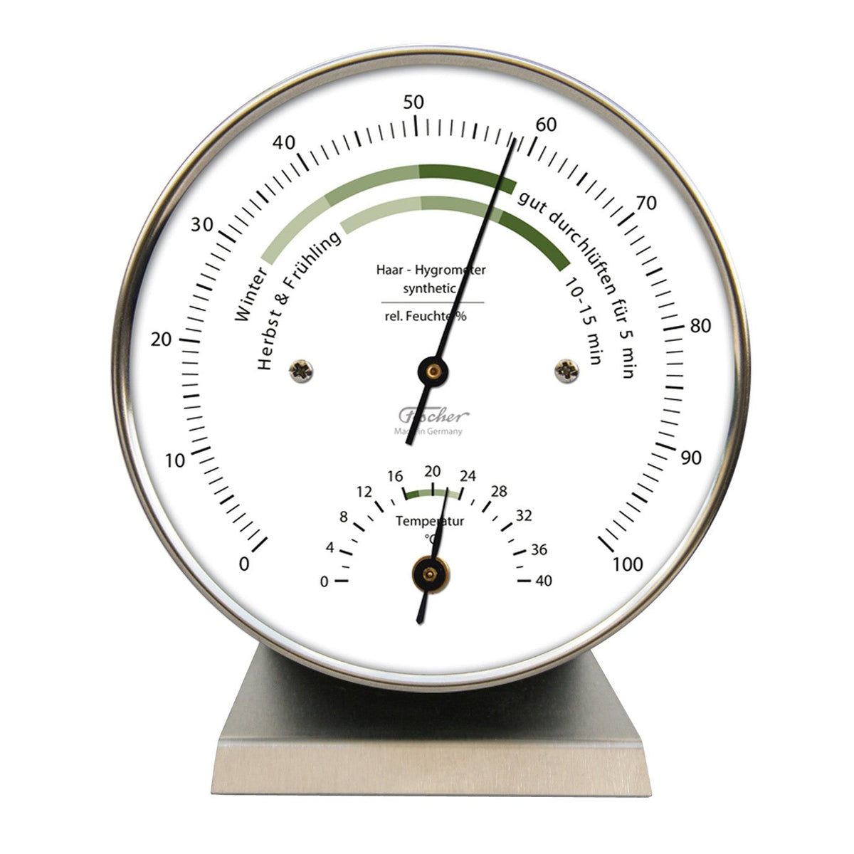 122.01HT-01 | Fischer Climate Hygrometer With Thermometer - NAVIEL