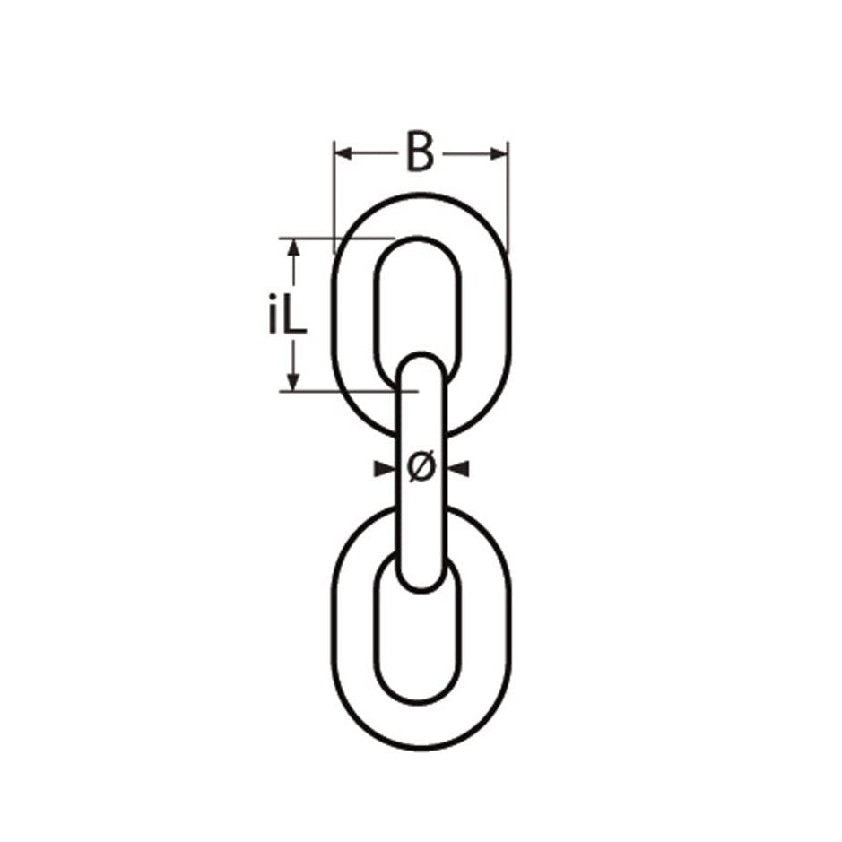 Stainless Steel Chain AISI 316, short-link - Ropes.sg