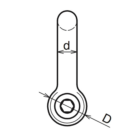 D-shackle with hexagon socket &amp; O-ring SUS 304