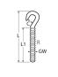 Hook screw A4 AISI 316