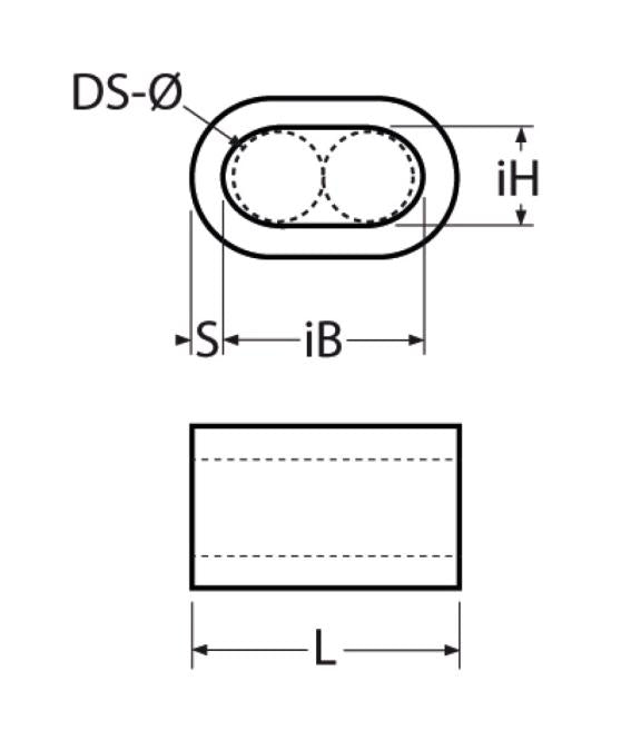 Stainless steel ferrule AISI 316