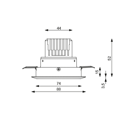 Recessed LED Light EB19 Ø 88 mm - NAVIEL