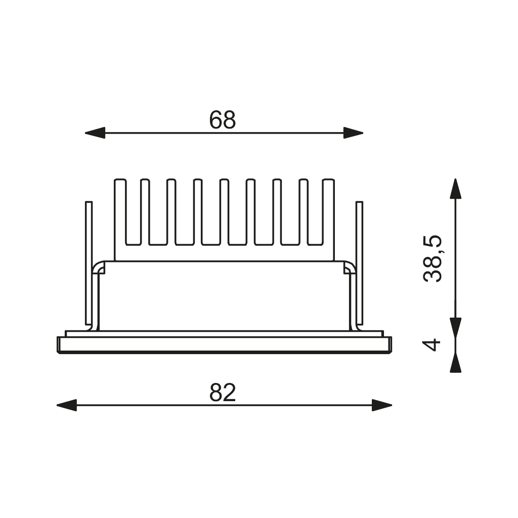 Lookup Mini LED light  - 82 x 82 mm