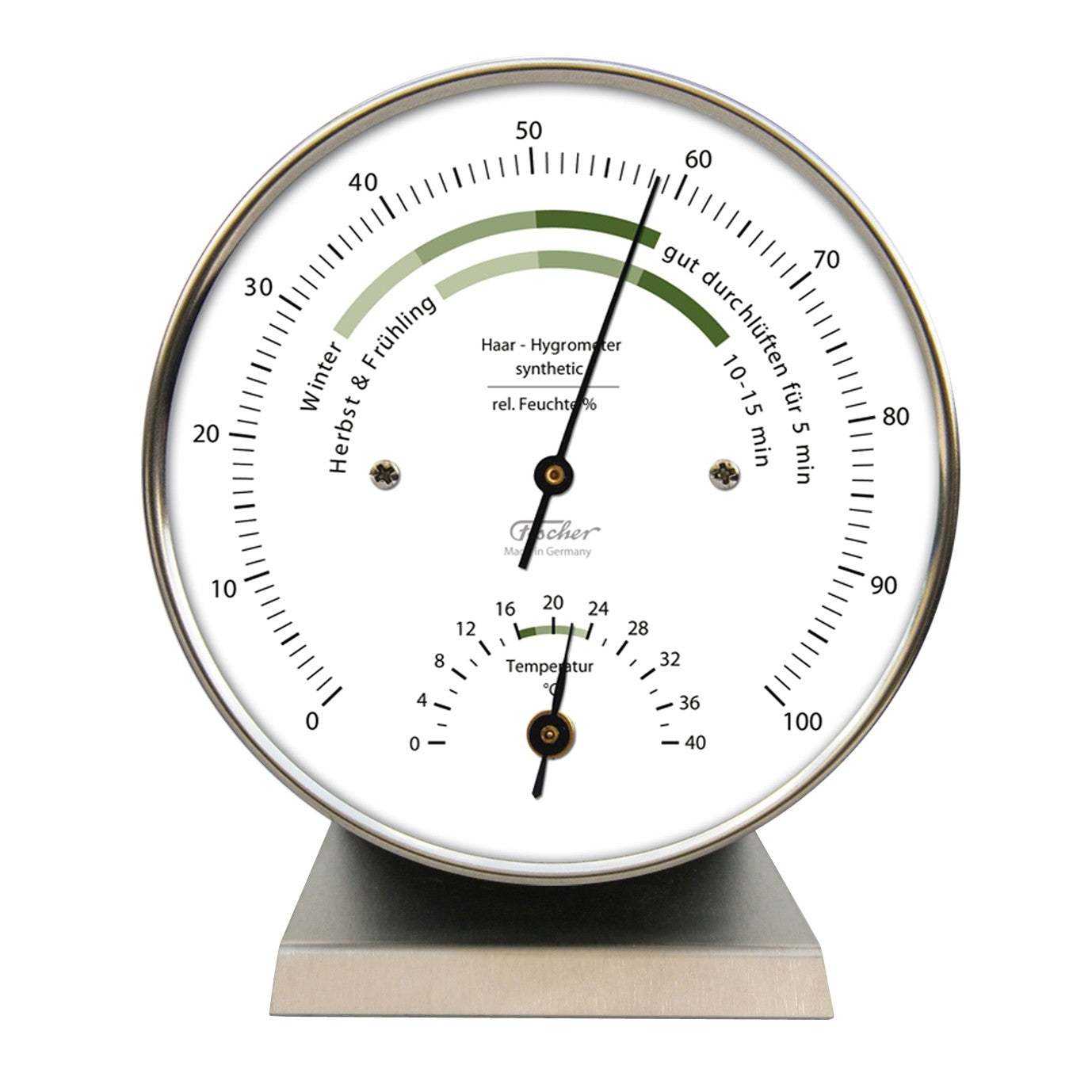 Hygromètre de climat intérieur avec thermomètre ø 155 mm - Fischer