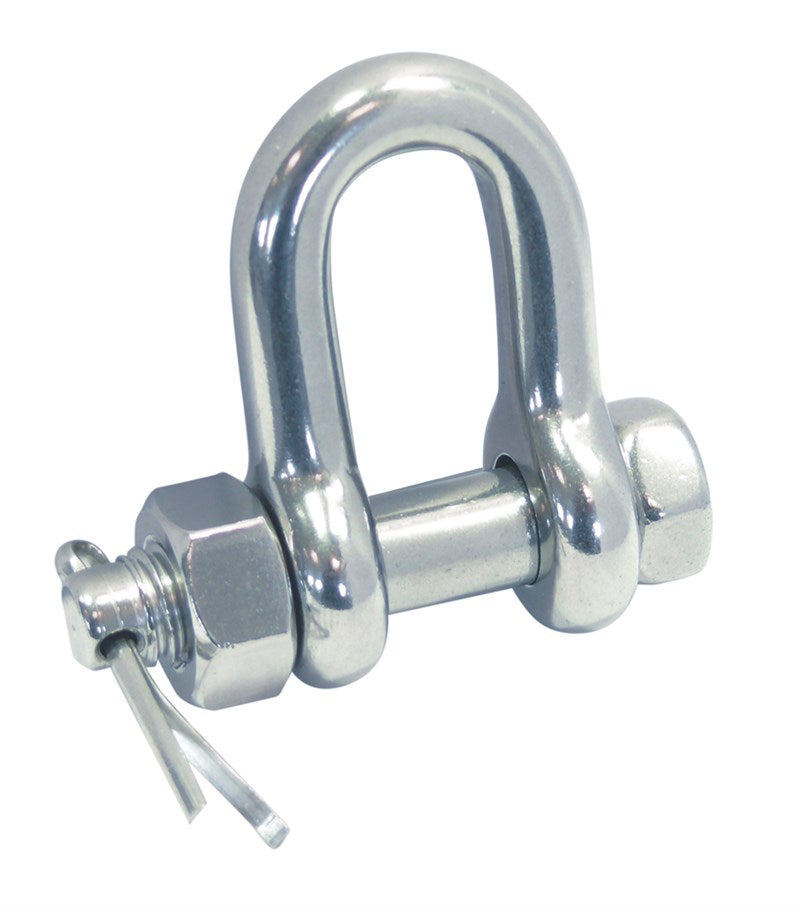 D-shackle with nut and split pin AISI 316