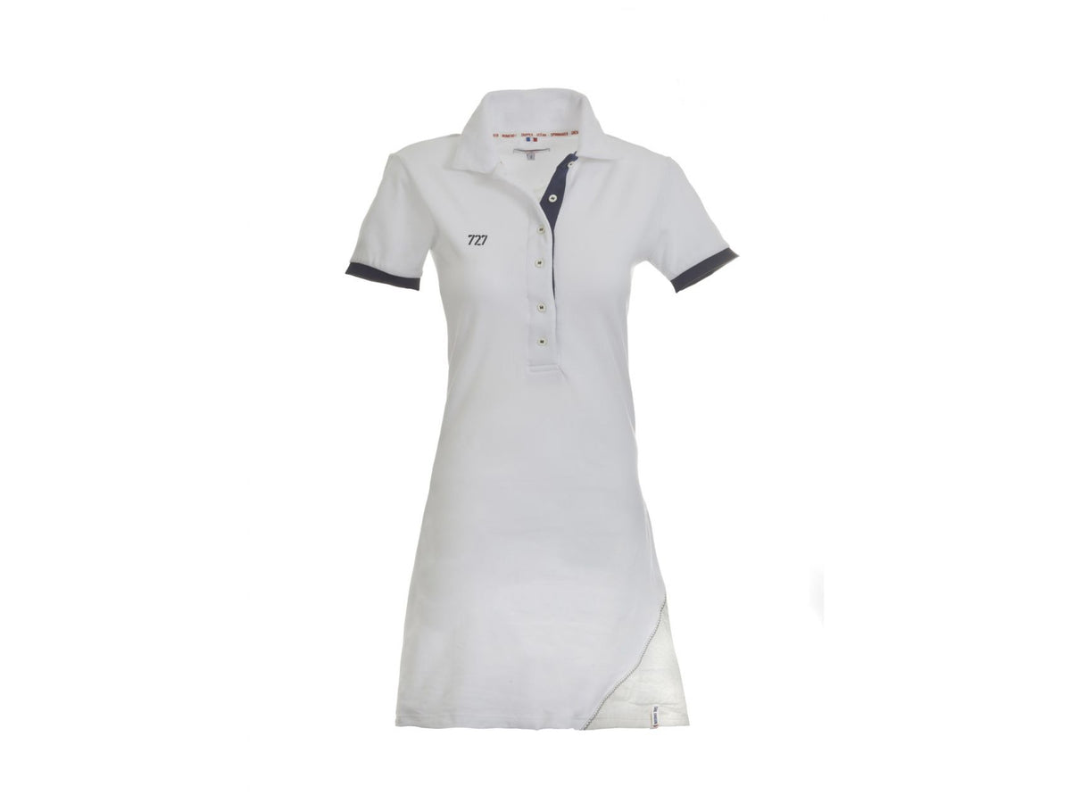 Polo dress with Spinnaker sail (White) - Omniyacht®
