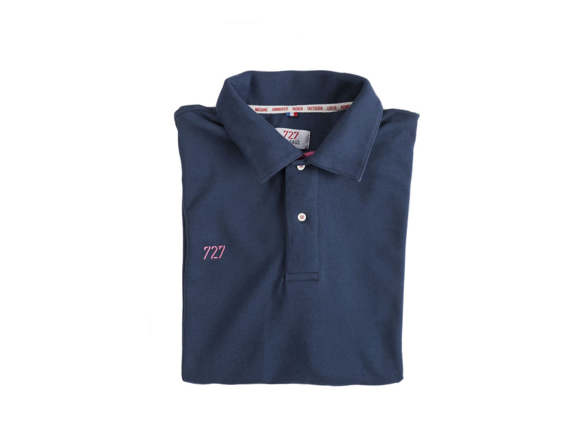 Men&#39;s Short-sleeved polo shirt Spinnaker, Navy Blue - Omniyacht®