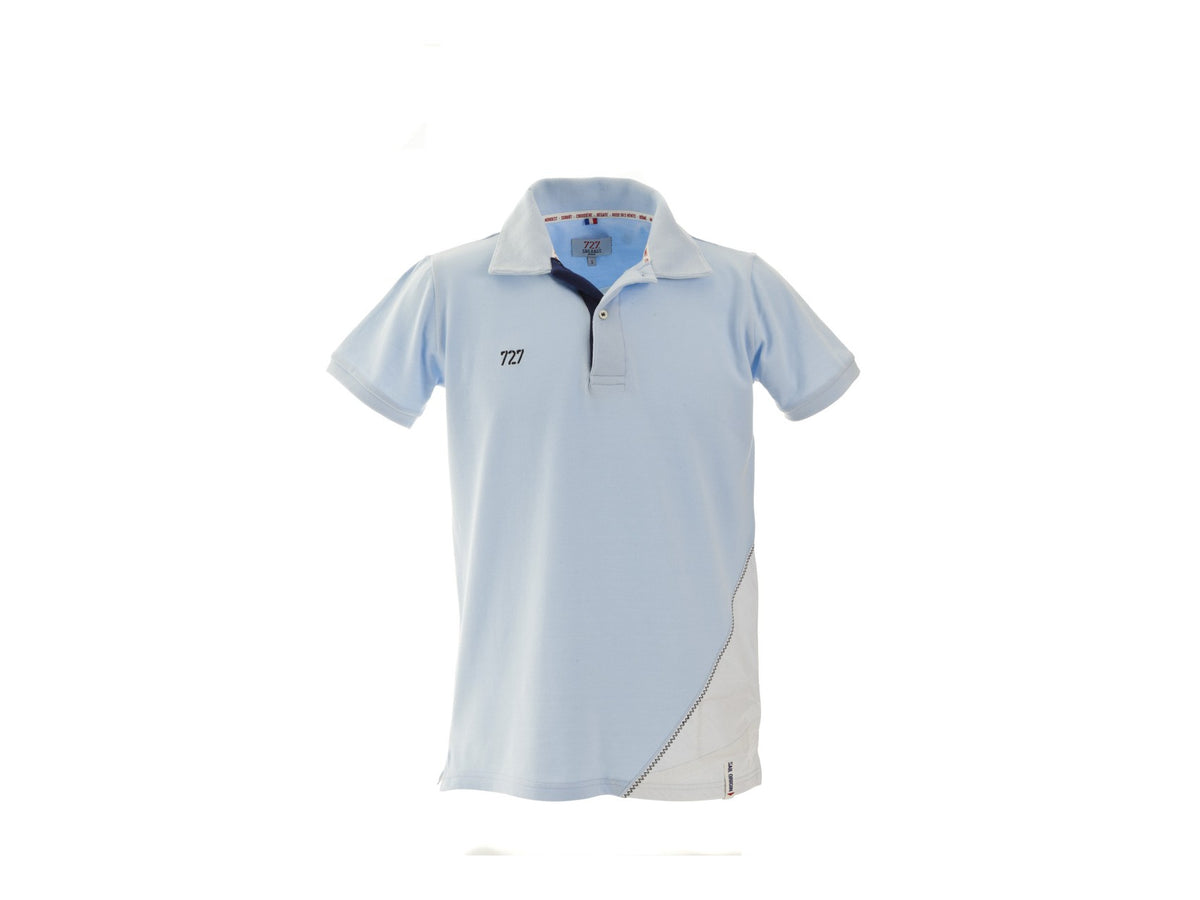 Men&#39;s Short-sleeved polo shirt Spinnaker, Sky Blue - Omniyacht®