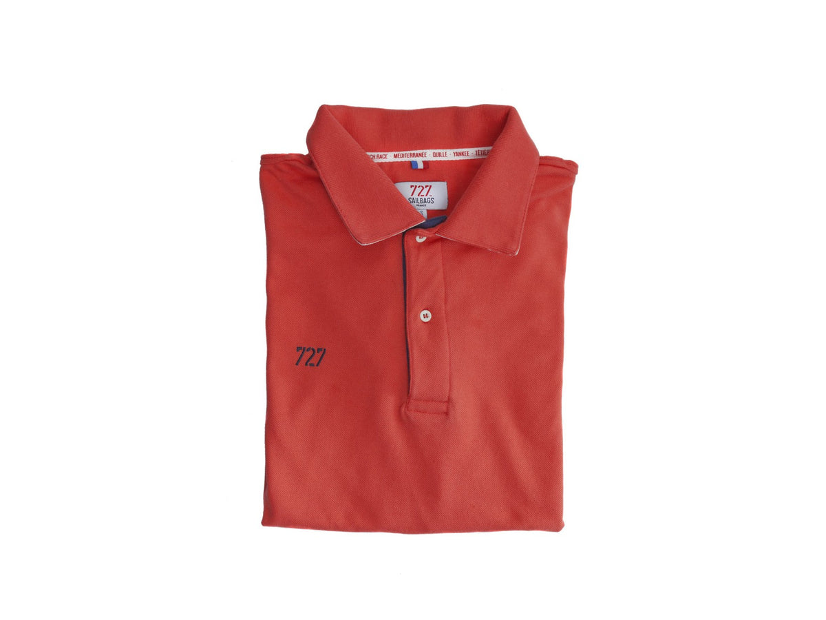 Men&#39;s Short-sleeved polo shirt Spinnaker, Aged Red - Omniyacht®